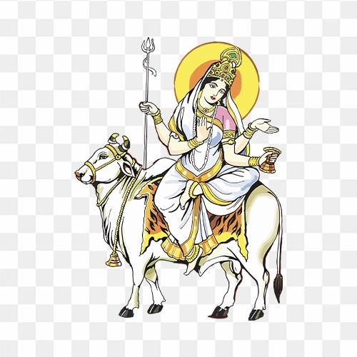 Maa Mahagauri free HD PNG photo with transparent background